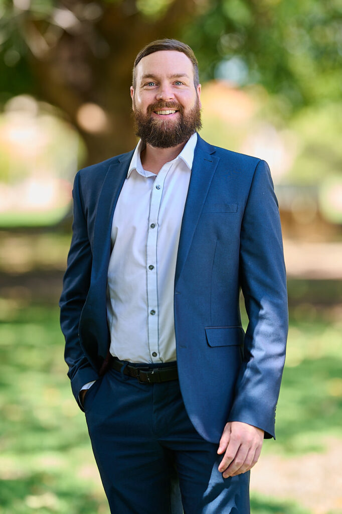 Portrait of Colin-Davies at Parliament Place, Perth