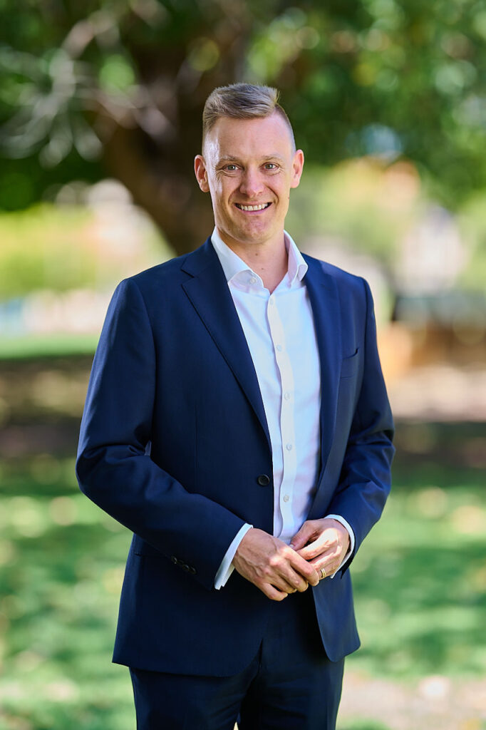 Portrait of Patrick Gardner at Parliament Place, Perth