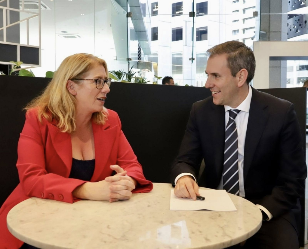 Rita Saffioti and Jim Chalmers